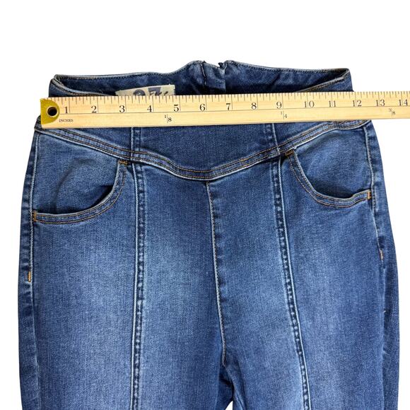 Free People CRVY Mercury Zip Jeans Harper Blue Size 27 Moto Y2K StreetwearDenim - Picture 11 of 15